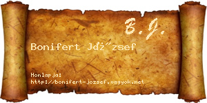 Bonifert József névjegykártya